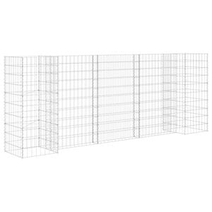 vidaXL Jardinera de gaviones forma de H alambre de acero 260x40x100 cm
