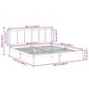 vidaXL Cama extralarga sin colch&oacute;n madera maciza 200x220 cm