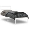 vidaXL Estructura cama sin colch&oacute;n con cabecero metal blanco 75x190 cm