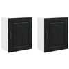 vidaXL Panel de lavaplatos Kalmar 2 uds. Roble Negro