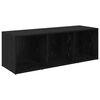vidaXL Conjunto de mueble de TV 2 pcs Roble Negro 107 x 35 x 37 cm