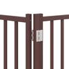 vidaXL Puerta de perros plegable 12 paneles madera &aacute;lamo marr&oacute;n 960 cm