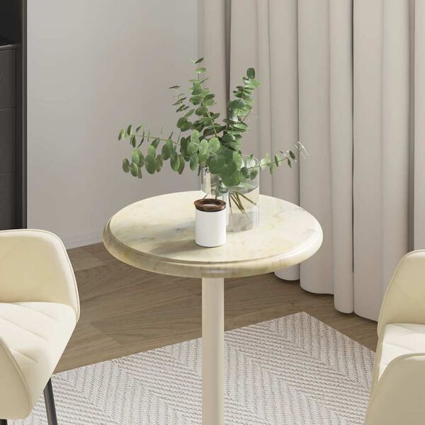 vidaXL Tablero para mesa m&aacute;rmol color crema &Oslash;40x2,5 cm
