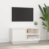 vidaXL Mueble de TV madera maciza de pino blanco 80x35x40,5 cm