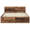 vidaXL Estructura de cama con cabecera Madera Vieja 120 x 200 cm