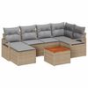 vidaXL Conjunto de sofá de jardín 8 pcs beige y gris claro