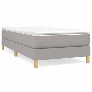 vidaXL Estructura de cama con somier tela gris claro 80x200 cm