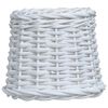 vidaXL Pantalla de l&aacute;mpara de mimbre blanco 25x17 cm