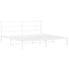 vidaXL Estructura cama sin colch&oacute;n con cabecero metal blanco 180x200cm