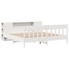 vidaXL Cama con estanter&iacute;a sin colch&oacute;n madera maciza blanca 180x200 cm