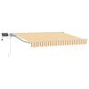 vidaXL Armaz&oacute;n de toldo manual con LEDs Amarillo y 3 x 2 m