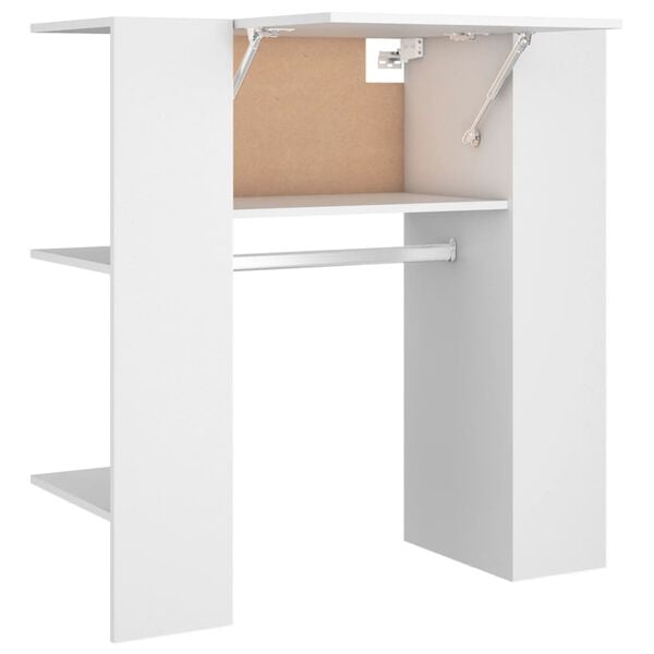 vidaXL Mueble de recibidor madera de ingenier&iacute;a blanco 97,5x37x99 cm