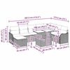 vidaXL Conjunto de sof&aacute; de jard&iacute;n con coj&iacute;n 9 pcs Beige Polirat&aacute;n