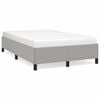 vidaXL Estructura de cama sin colch&oacute;n tela gris claro 120x190 cm