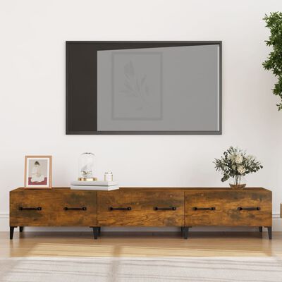 vidaXL Mueble de TV madera contrachapada roble ahumado 150x34,5x30 cm