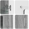 vidaXL Aparador con estante FLORIN Gris Sonoma 55,5 x 29 x 103 cm