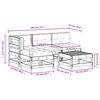 vidaXL Juego de muebles jardín 5 pzas y cojines madera pino impregnada