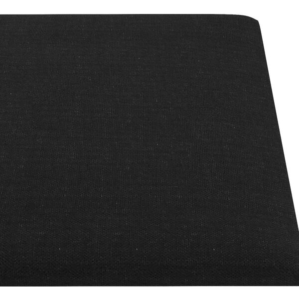 vidaXL Cabecero de Pared 12 pcs Negro 90 x 15 cm tela