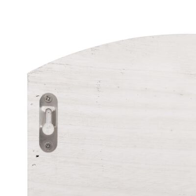 vidaXL Perchero de pared de madera blanco 50x10x34 cm