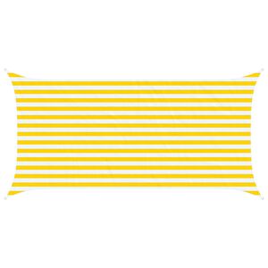 vidaXL Toldo Vela de Sombra Amarillo y blanco 4 x 2 m