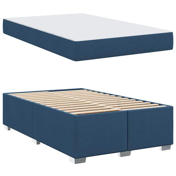 vidaXL Estructura de cama con colch&oacute;n Azul 120 x 190 cm tela