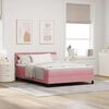vidaXL Cama tipo Box Spring con colch&oacute;n Rosa 140 x 190 cm Terciopelo