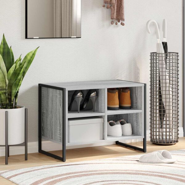 vidaXL Armario para Zapatos Gris Sonoma 60 x 35 x 44 cm