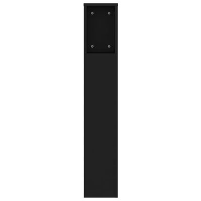 vidaXL Mueble cabecero negro 140x18,5x104,5 cm