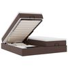 vidaXL Estructura cama otomana colchones cuero sint&eacute;tico marr&oacute;n
