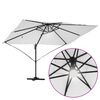 vidaXL Parasol Roma de Brazo Lateral Beige y Negro 352 x 251 x 265 cm