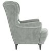 vidaXL Sillón de terciopelo gris claro