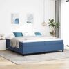 vidaXL Cama tipo Box Spring Azul y 200 x 200 cm Tela de Pana