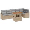 vidaXL Conjunto de sof&aacute; de jard&iacute;n con coj&iacute;n 7 pcs beige y gris claro