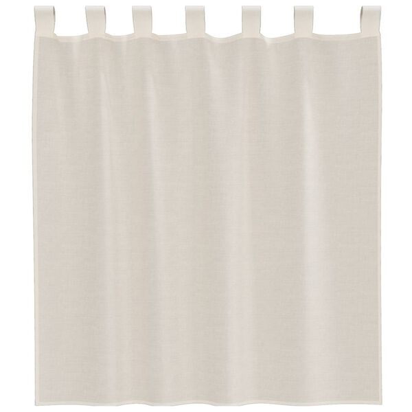 vidaXL Cortinas de gasa con trabillas 2 uds. crema