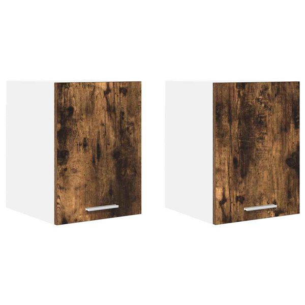 vidaXL Mueble colgante con puerta 2 pcs Madera Vieja y 30 x 31 x 40 cm