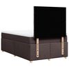vidaXL Cama box spring con colch&oacute;n tela marr&oacute;n oscuro 120x200 cm