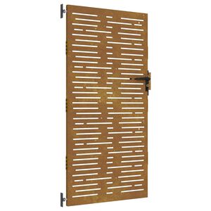 vidaXL Puerta de jard&iacute;n acero corten dise&ntilde;o cuadrado 85x175 cm
