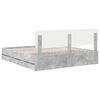 vidaXL Estructura de cama con cabecera Gris Concreto 180 x 200 cm