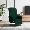 vidaXL Sill&oacute;n reclinable con reposapi&eacute;s terciopelo verde oscuro