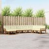 vidaXL Conjunto de sof&aacute;s de exterior con coj&iacute;n 8 pcs Natural y Crema