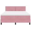 vidaXL Cama tipo Box Spring con colch&oacute;n Rosa 160 x 200 cm Terciopelo
