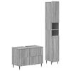 vidaXL Juego de gabinete de ba&ntilde;o de 2 piezas ZWOLLE Sonoma gris