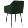 vidaXL Sillas de comedor 2 unidades terciopelo verde oscuro