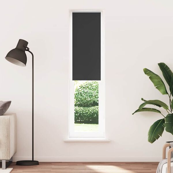 vidaXL Estor Enrollable Opaco negro 40x230 cm Tela Ancho 35,7 cm