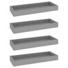 vidaXL Estantes de pared Loggia 4 uds gris MDF 40x15x4 cm