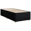 vidaXL Cama box spring con colch&oacute;n tela negro 100x200 cm