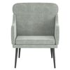 vidaXL Sill&oacute;n de terciopelo gris claro 63x76x80 cm