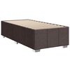 vidaXL Cama box spring con colch&oacute;n tela marr&oacute;n oscuro 90x200 cm