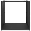 vidaXL Leñero negro 40x40x40 cm Acero laminado en frío