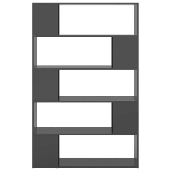 vidaXL Estanter&iacute;a separador espacios madera contrachapada gris brillo